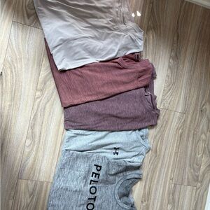 COPY - Lot of Five Men’s Workout Tees - 3 Lululemon, 1 Under Armor, 1 Vuori - S…